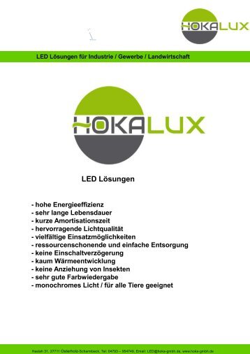 Produktübersicht HOKALUX