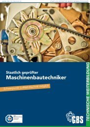 GBS Technikerschule Maschinenbautechniker