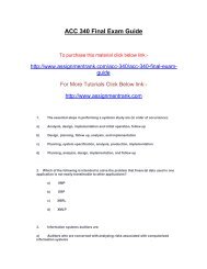 ACC 340 Final Exam Guide