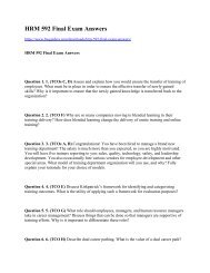 HRM 592 Final Exam Answers