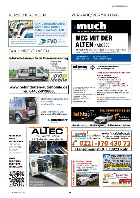 Taxi Times DACH - Mai 2017