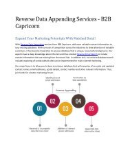 Reverse Data Appending Services - B2B Capricorn