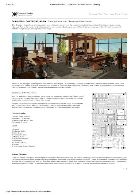 Chaukor Studio : QA Infotech Coworking , Office interior design