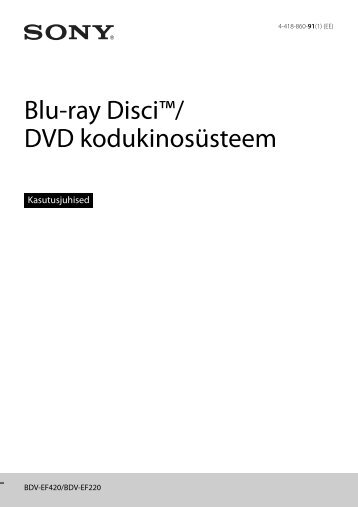 Sony BDV-EF220 - BDV-EF220 Istruzioni per l'uso Estone