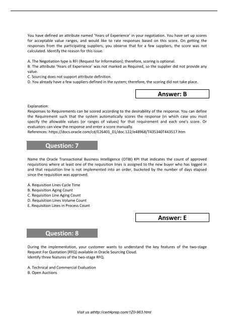 1Z0-963 Practice Exam