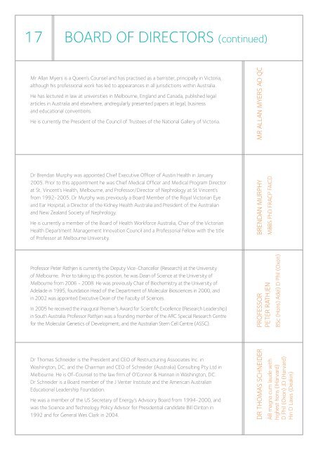 Annual Report 2009 - Florey Neuroscience Institutes