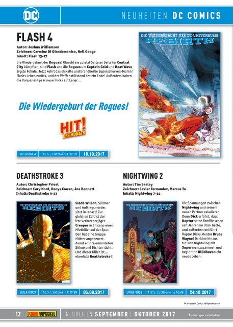 Panini Vorschau 75 - Neuheiten September/Oktober 2017