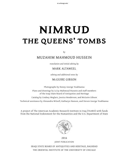 The Golden Treasure Of Nimrud - The Queens' Tombs