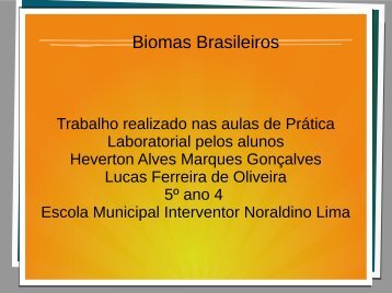 Biomas Brasileiros Heverton e Lucas 5º ano sala 4 
