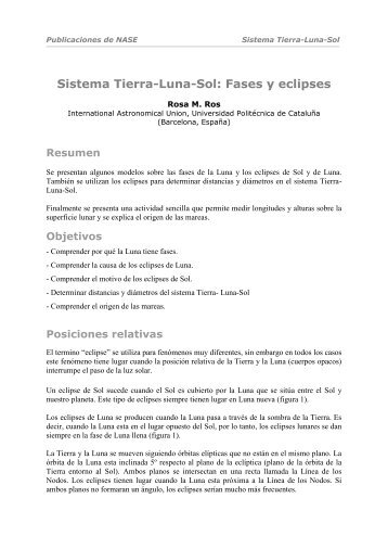 Sistema Tierra-Luna-Sol: Fases y eclipses - sac.csic.es