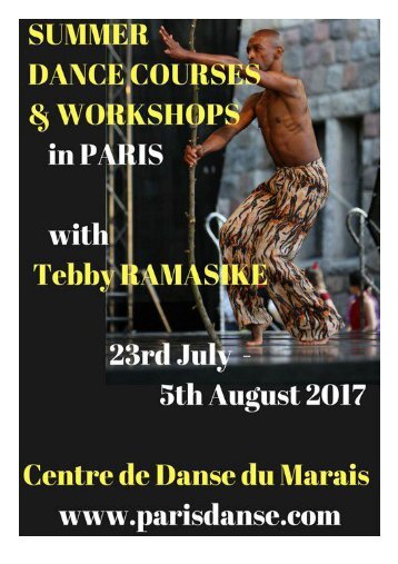 Paris Summer Dance Program 2017