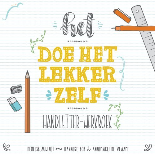 Inkijkexemplaar 'Doe het lekker zelf - handletter werkboek' van hemelsblauw