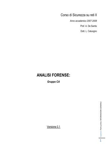 Analisi Forense - D'Amato Angelo