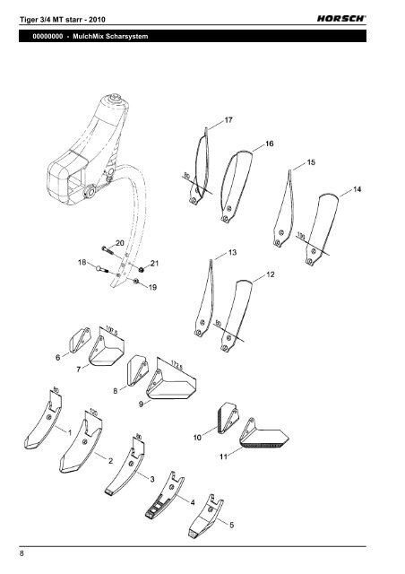 ET-Liste Horsch Tiger 3 / 4 MT starr 2010 - Horsch Maschinen GmbH