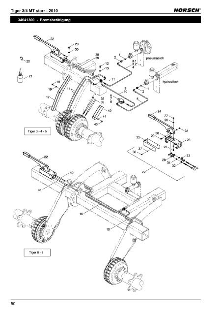 ET-Liste Horsch Tiger 3 / 4 MT starr 2010 - Horsch Maschinen GmbH