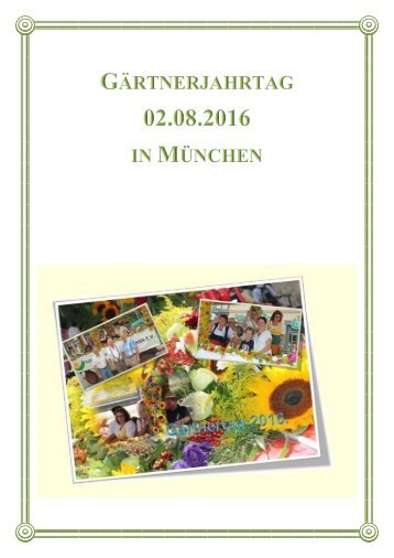 Gärtnerjahrtag 2016 in München