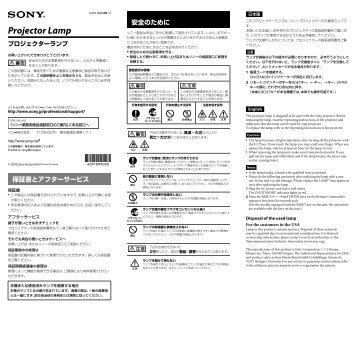 Sony LMP-H130 - LMP-H130 Istruzioni per l'uso