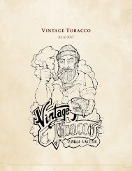 Vintage Tobacco - Julio 2017