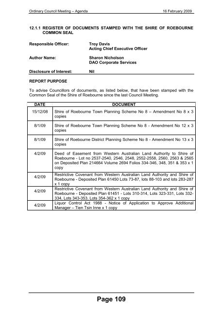 Page 4 - Shire of Roebourne