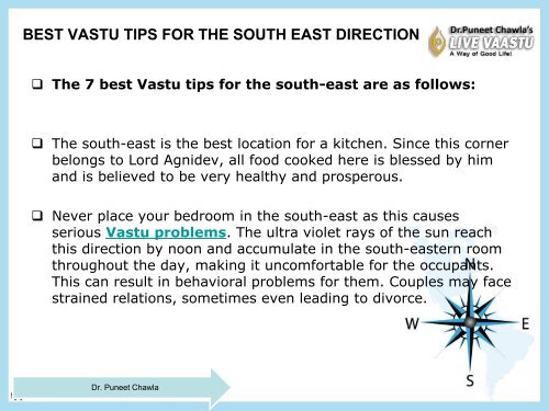 BEST VASTU TIPS FOR THE SOUTH EAST DIRECTION