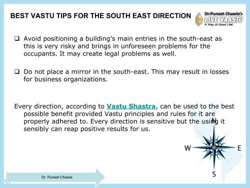 BEST VASTU TIPS FOR THE SOUTH EAST DIRECTION