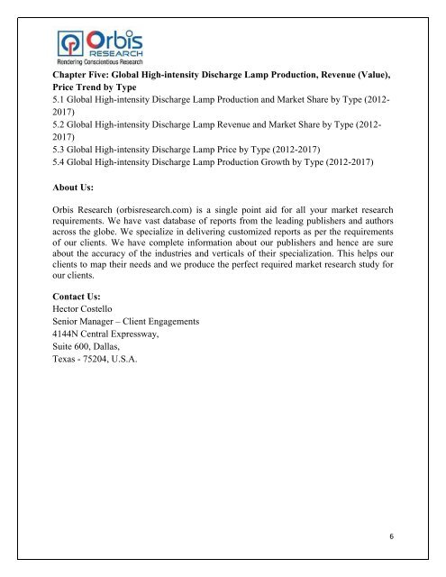 Global High-intensity Discharge Lamp Industry