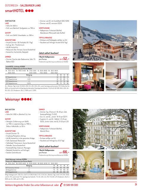 ITS Billa Reisen Winterkataloge 2017/18 - Best of Autoreisen