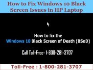 18002813707|How to Fix Windows 10 Black Screen Issues in HP Laptop