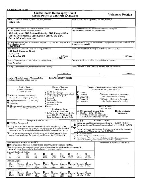 Bankruptcy Forms - SulmeyerKupetz Extranet