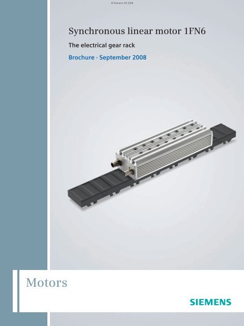 Synchronous linear motor 1FN6 - Siemens Industry, Inc.