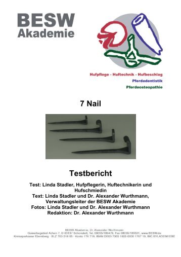 Testbericht 7 Nail - BESW Hufakademie