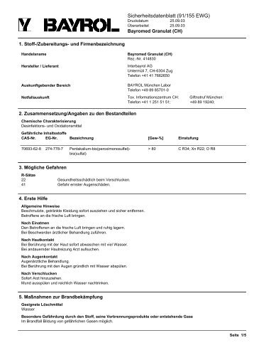 Sicherheitsdatenblatt Bayromed (PDF) - MTR