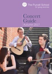 Purcell School Concert Guide - Autumn 2017