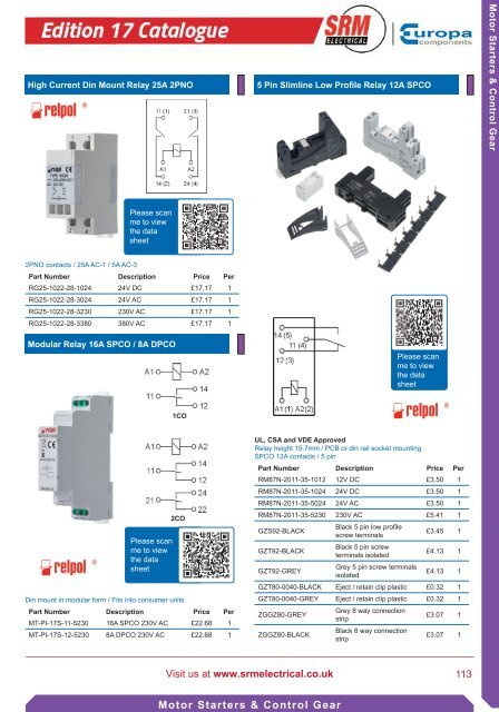 SRM Electrical Industrial Catalogue 2017