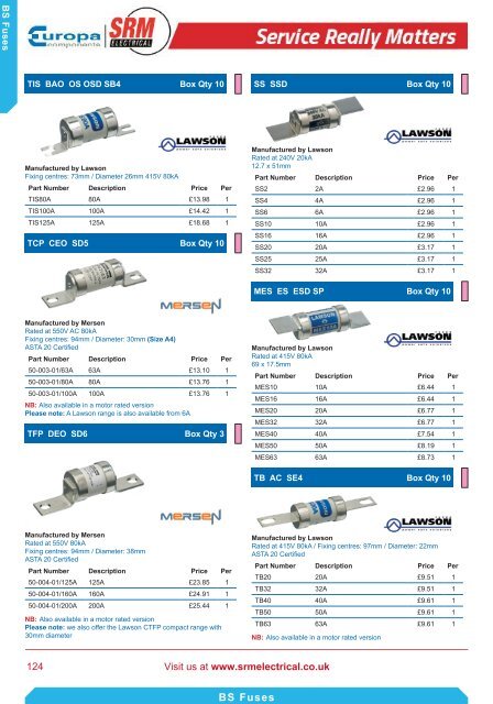 SRM Electrical Industrial Catalogue 2017