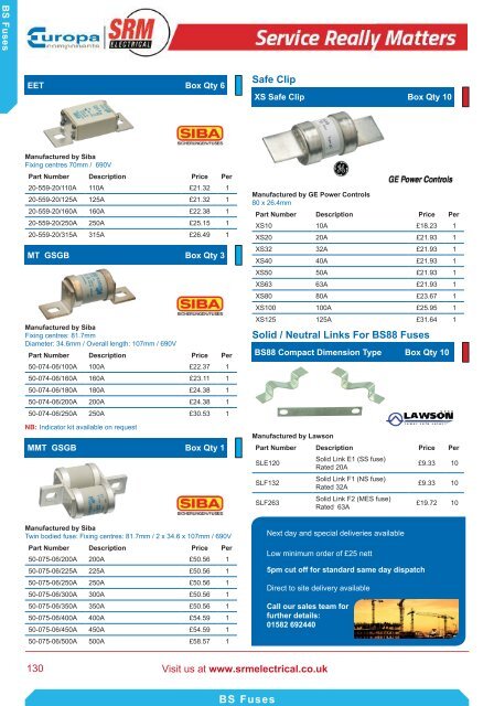 SRM Electrical Industrial Catalogue 2017