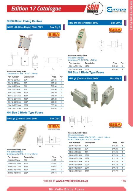 SRM Electrical Industrial Catalogue 2017