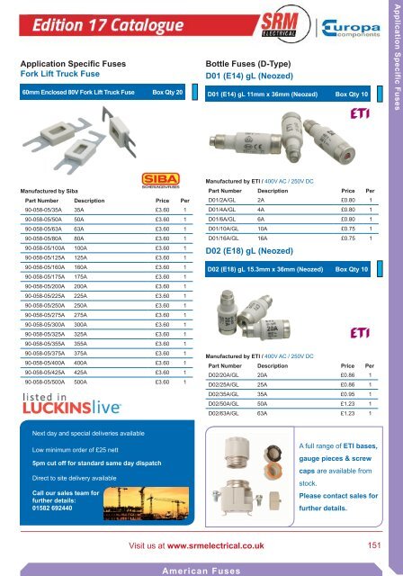 SRM Electrical Industrial Catalogue 2017