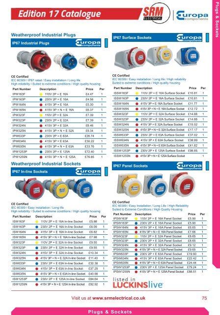 SRM Electrical Industrial Catalogue 2017