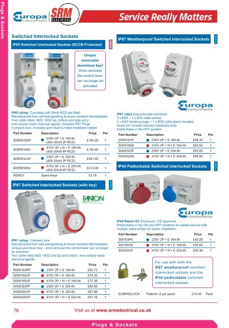 SRM Electrical Industrial Catalogue 2017