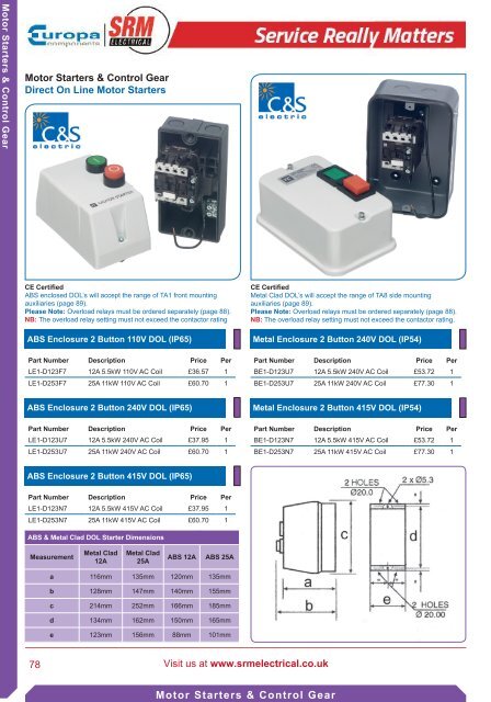 SRM Electrical Industrial Catalogue 2017