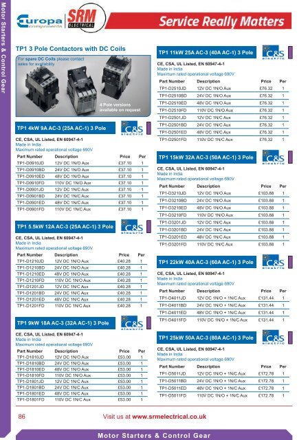 SRM Electrical Industrial Catalogue 2017