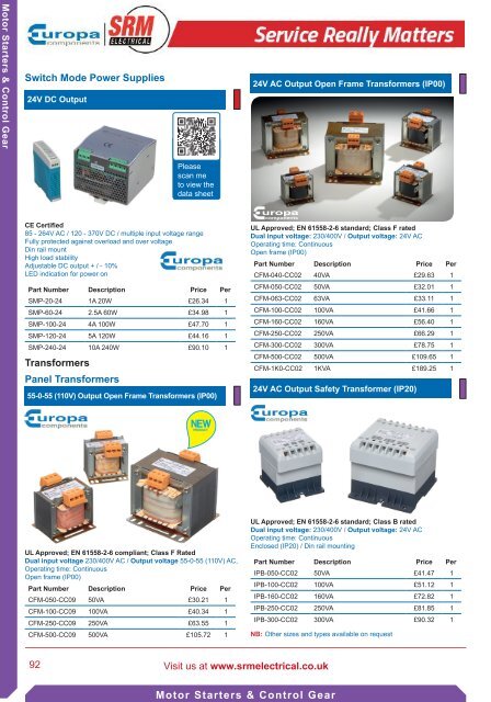 SRM Electrical Industrial Catalogue 2017