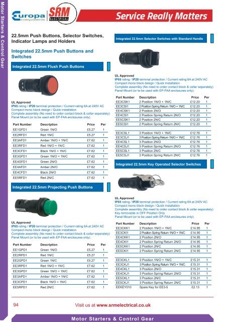 SRM Electrical Industrial Catalogue 2017