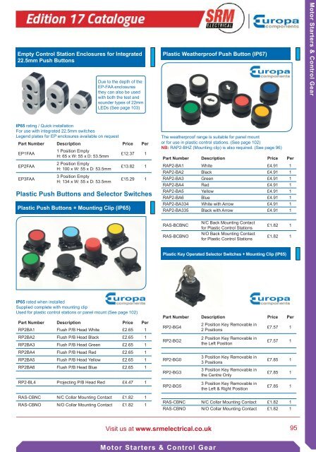 SRM Electrical Industrial Catalogue 2017