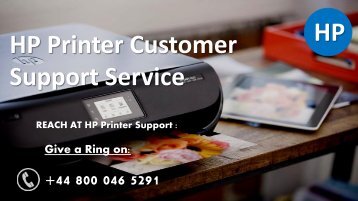 HP Printer Customer Support Number 0800-046-5291 UK for Repair 