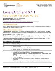 Luna SA 5.1 and 5.1.1 - Secure Support