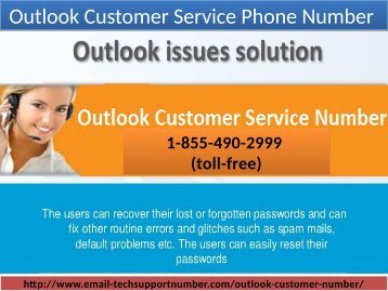 Outlook Customer Service Phone Number 1-855-490-2999 (toll-free) help of Outlook