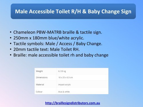 Male Accessible Toilet R/H & Baby Change Sign
