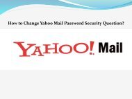 1-How to Change Yahoo Mail Password Security Question
